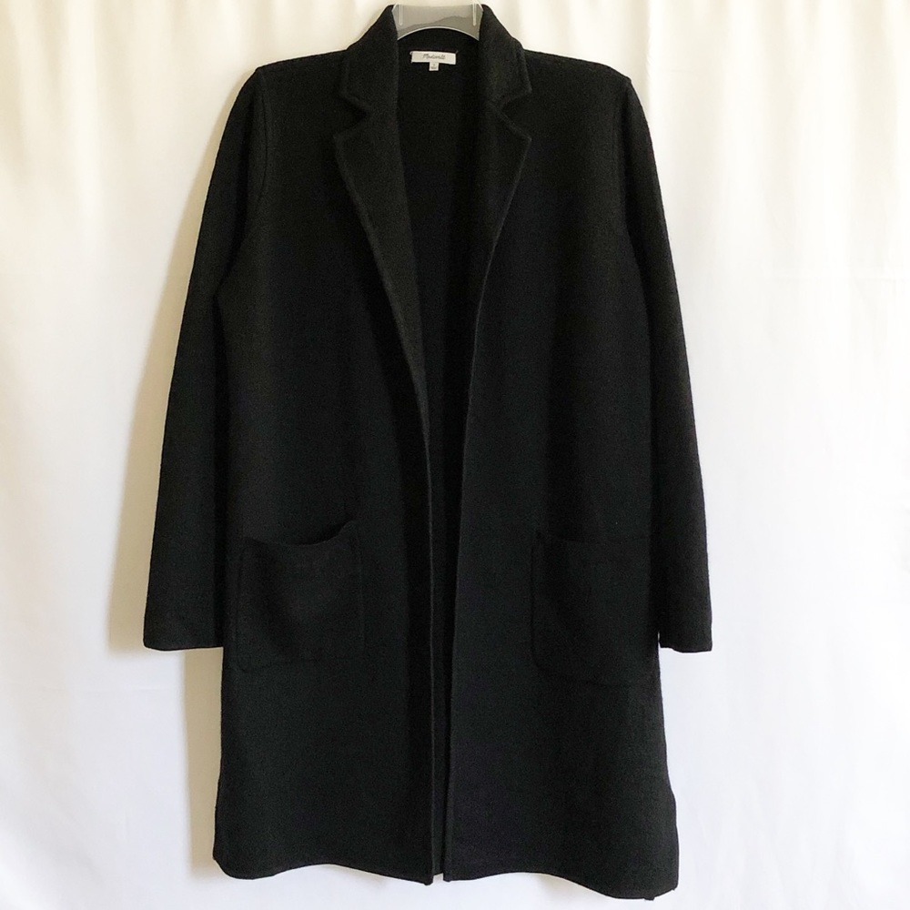Madewell Camden Sweater, Merino Wool, Black, Sz L